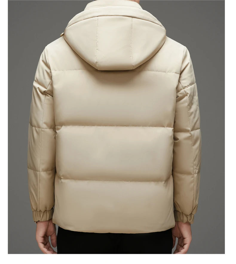 High End White Duck Down Casual Fashion Men Down Jacket Hooded Outerwear Winter Warm Designer Parkas Puffer Feather Coats