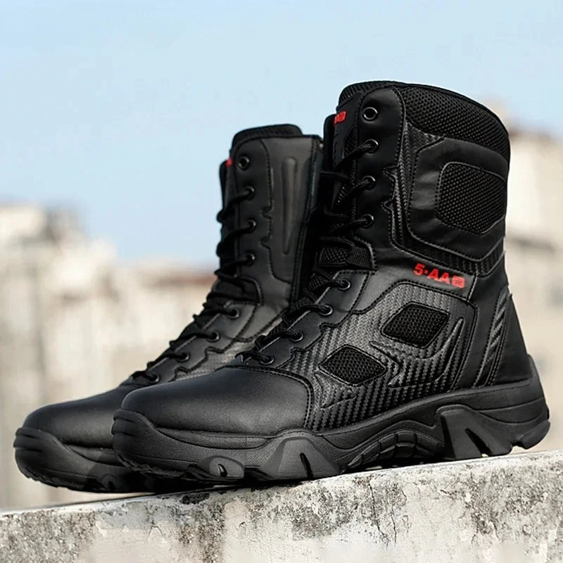 Men's Shoes Winter Men Combat Tactical Boots 2026 New Work Safety Shoes for Men Sneakers Fashion Waterproof Motorcycle Boots