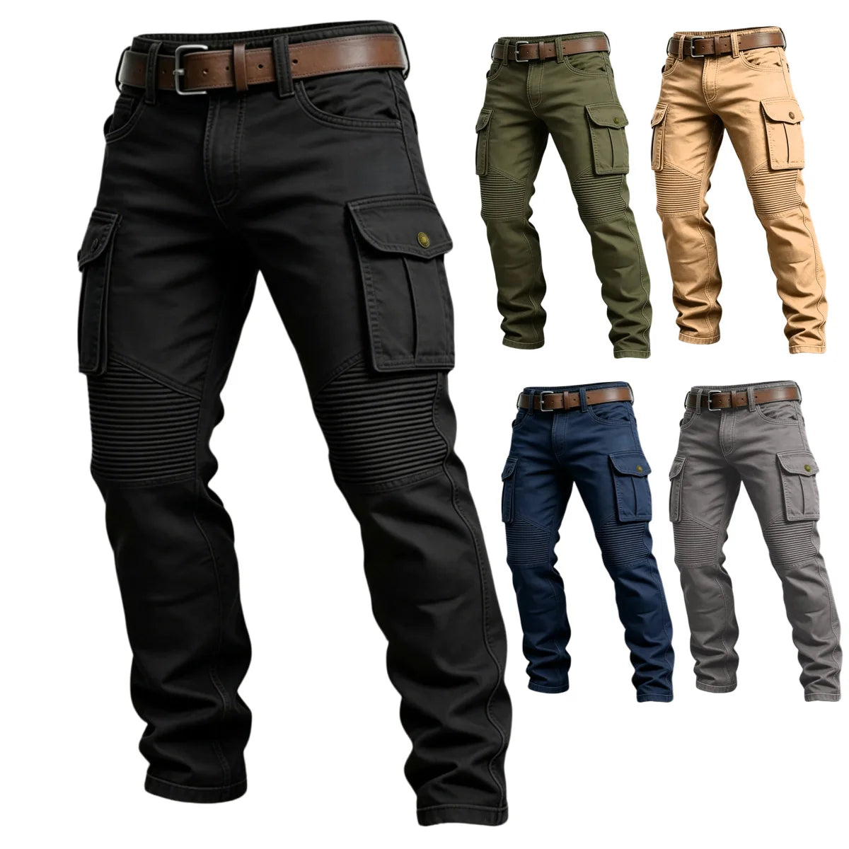 Wear Resistant Work Pant Man Multi-pocket Straight Cargo Trousers Outdoor Jogging Tactical Pants Spring Autumn Casual Trousers