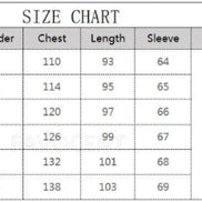 Size chart for Asian clothing sizes with FAVOCENT brand information.