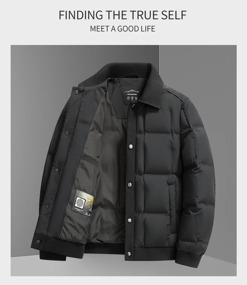 High End 95% Down Brand Casual Fashion Men Down Jacket Winter New Bomber Streetwear Windbreaker Puffer Light Feather Coats
