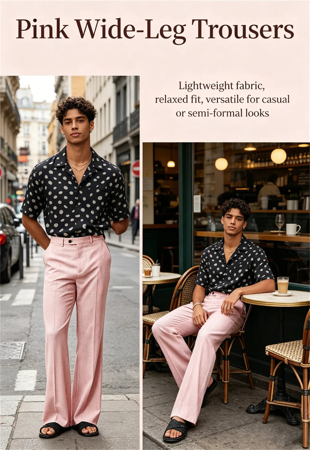 Men's High Waist Flared Pants Linen Blend Slim Fit Bell Bottoms Trousers Lightweight Breathable 70s 60s Disco Vintage Outfits