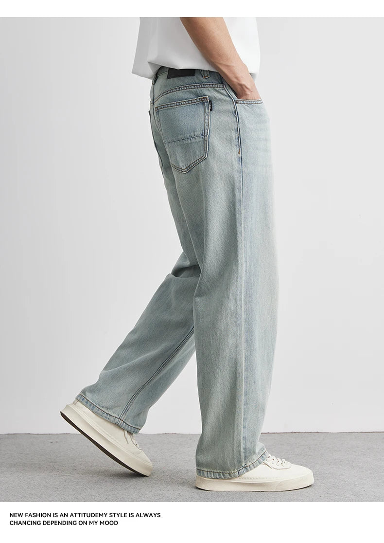 Straight Jeans Summer New Thin Retro Loose Casual Fashion Wide Pants