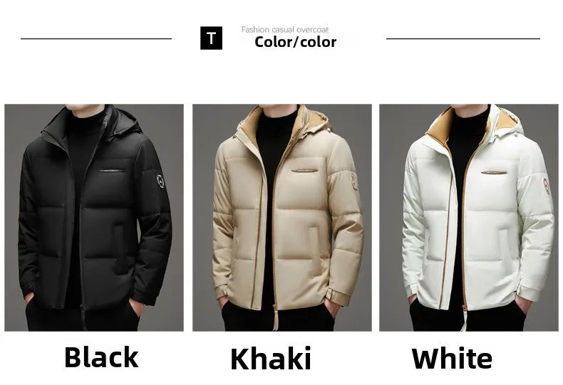 High End White Duck Down Casual Fashion Men Down Jacket Hooded Outerwear Winter Warm Designer Parkas Puffer Feather Coats