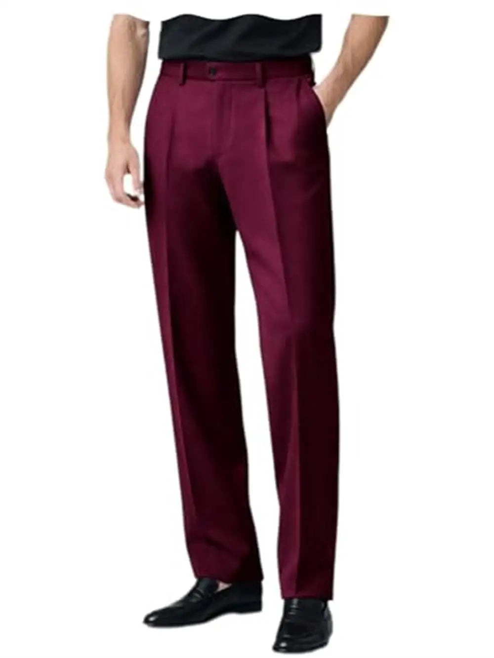 Men's Premium Pleated Wide-Leg Dress Pants Versatile Formal Casual Trousers Chinos Business Daily Office Banquet Wedding Summer