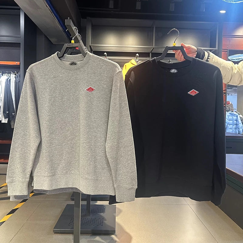 2025 Spring Exported to Japan Thin Sweatshirt Men/Women Same Embroidery Brand Cotton O-Neck Long Sleeve Loose Tracksuit Tops
