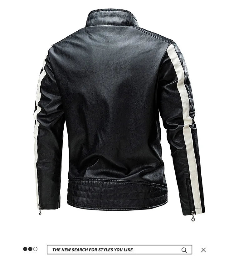 2026 Men Autumn Jacket Bomber Biker Zipper Motorcycle Faux Fur Coat Male Fleece Pilot Vintage Black Red Brown PU Leather Jacket