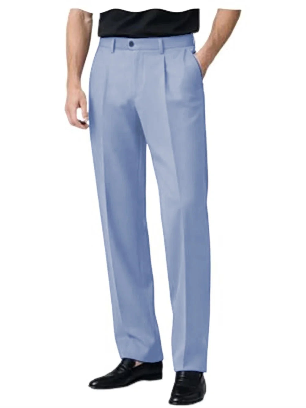 Men's Premium Pleated Wide-Leg Dress Pants Versatile Formal Casual Trousers Chinos Business Daily Office Banquet Wedding Summer