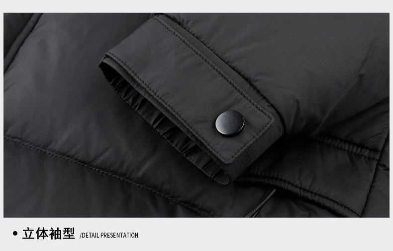 High End Long Thick New Brand Casual Fashion Winter Down Jacket Men Hooded Warm Street Parkas Feather Windbreaker Puffer Coats