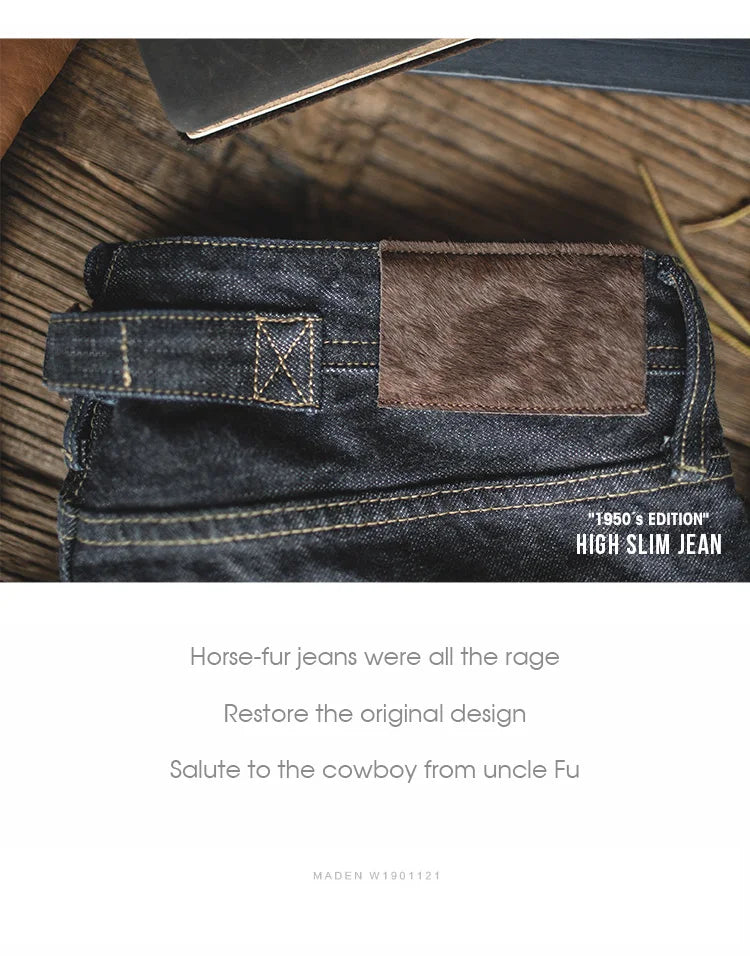Men's 14oz Selvedge Raw Denim Jeans – Maden Vintage Straight Fit
