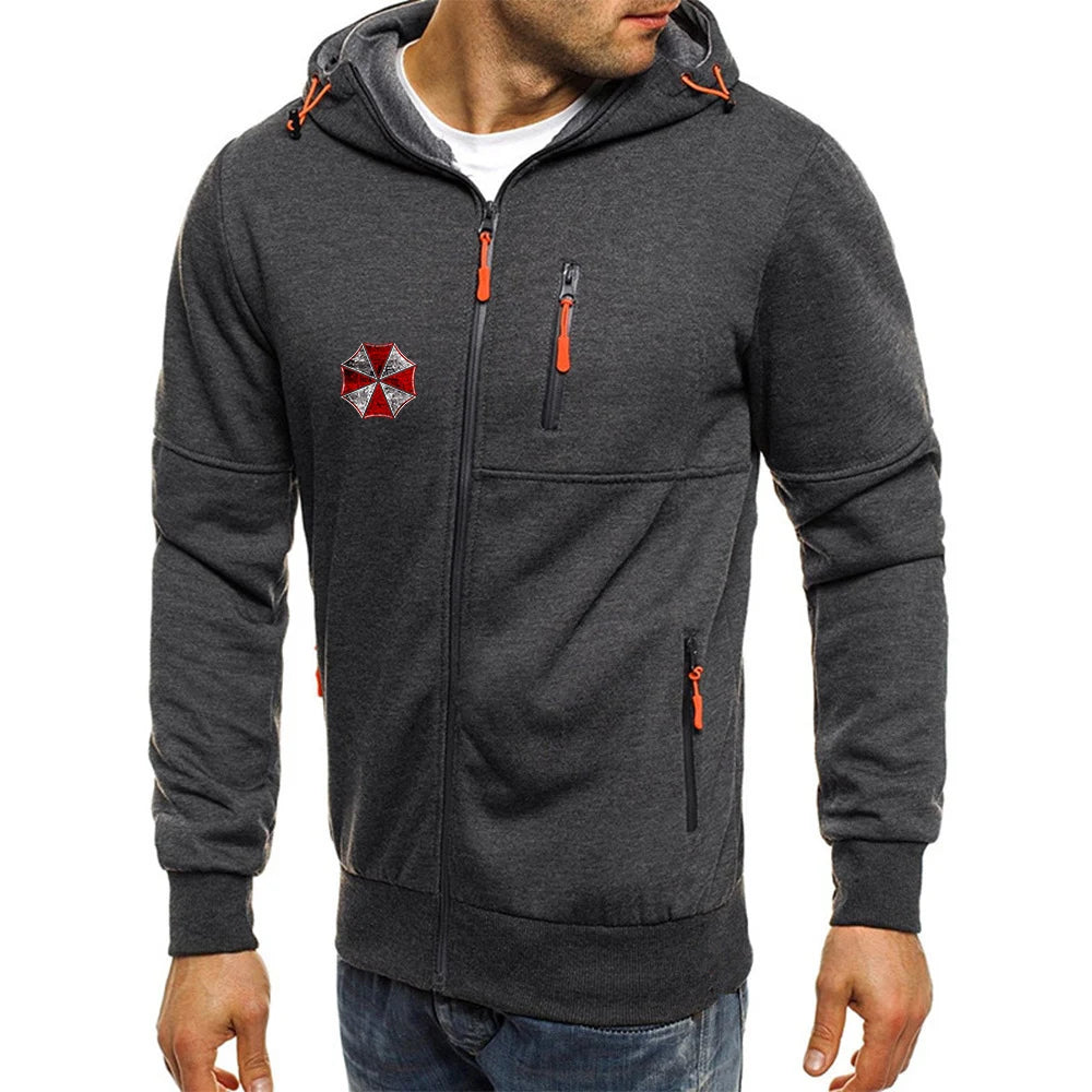 Buy Men’s Graphic Hooded Cardigan Jacket | Umbrella Corp