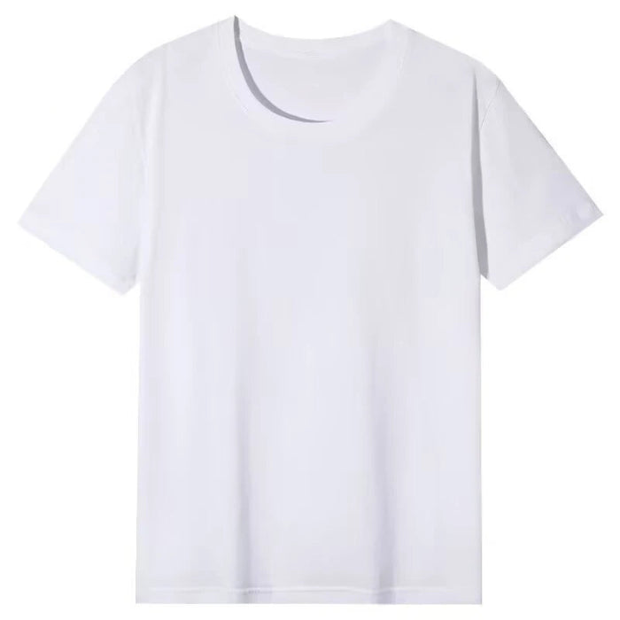 Plain white t-shirt on a white background