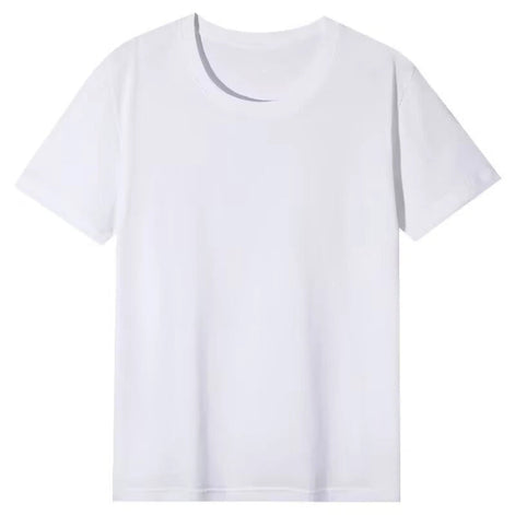 Plain white t-shirt on a white background