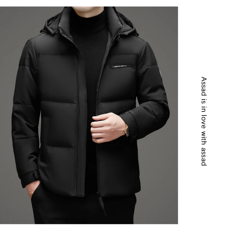 High End White Duck Down Casual Fashion Men Down Jacket Hooded Outerwear Winter Warm Designer Parkas Puffer Feather Coats