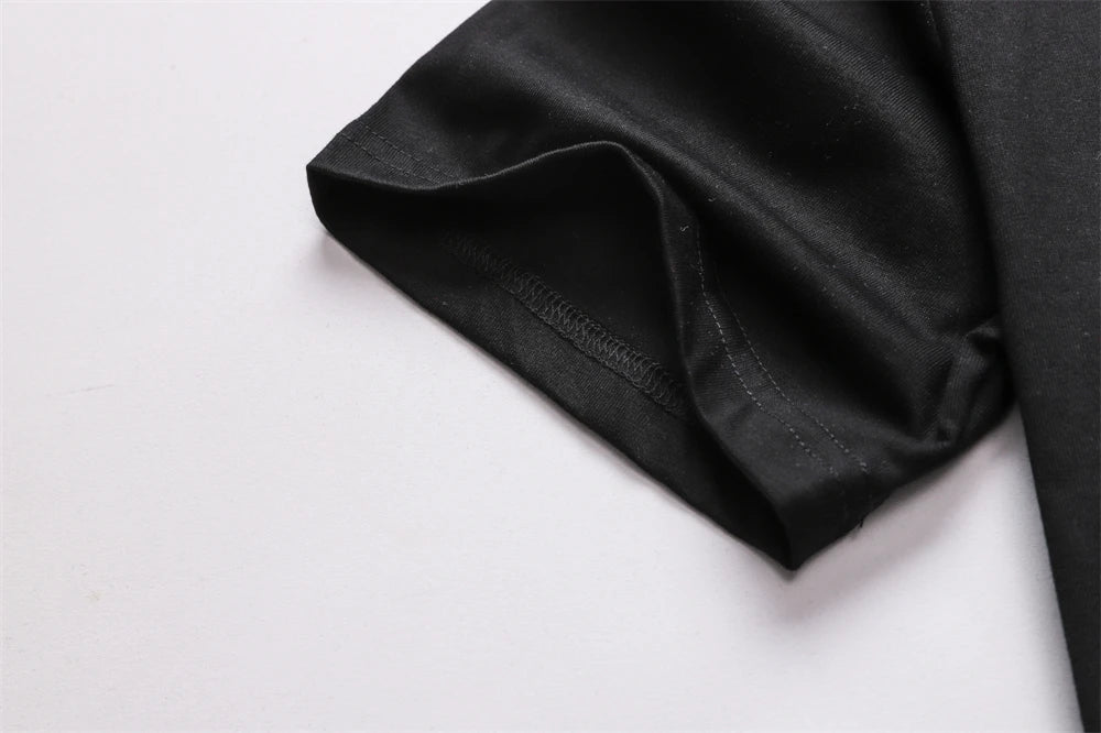 TACE&SHARK Summer Fashion Shark T Shirts Casual Men Solid Color Tops Tees Printing T-shirt Comfortable O-Neck Tshirts