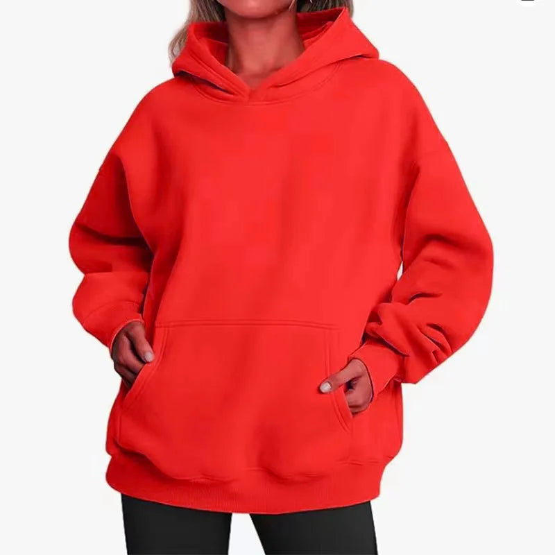 New Women Casual Hoodies Men and Women Fleece Warm Hoodies Spring Autumn Pullovers Fashion Multiple Colour Oversized Sweatshirts