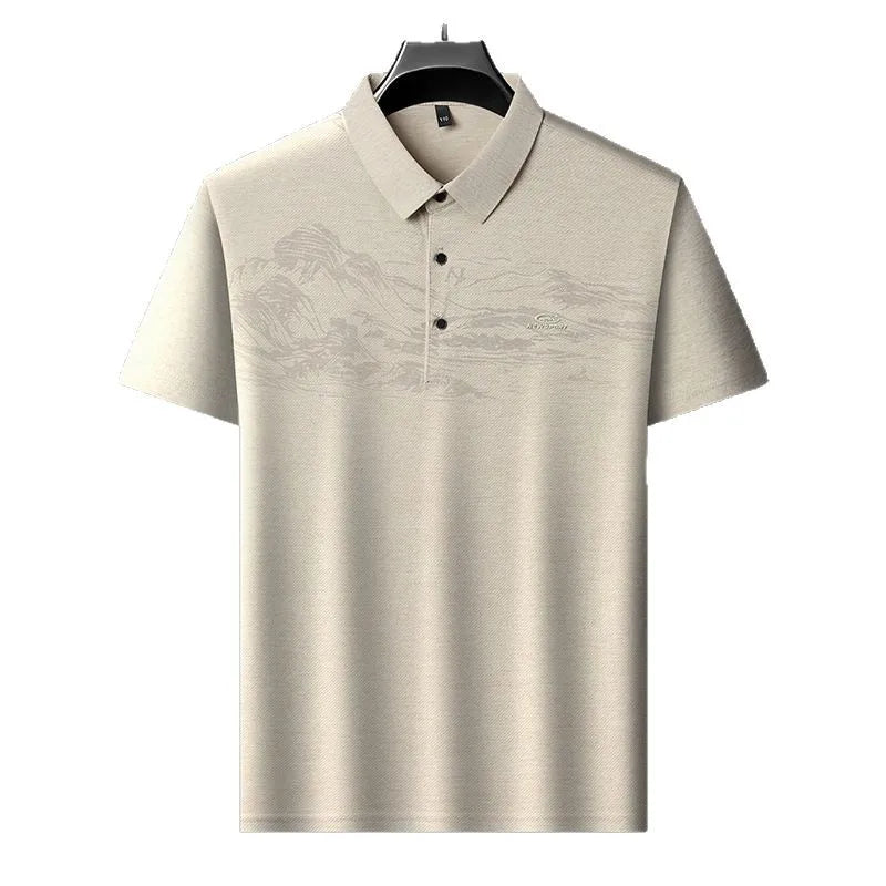 Summer New Print Comfortable Short Sleeve POLO Shirt Collar Fashion Casual T-shirt Cross-border Versatile Top