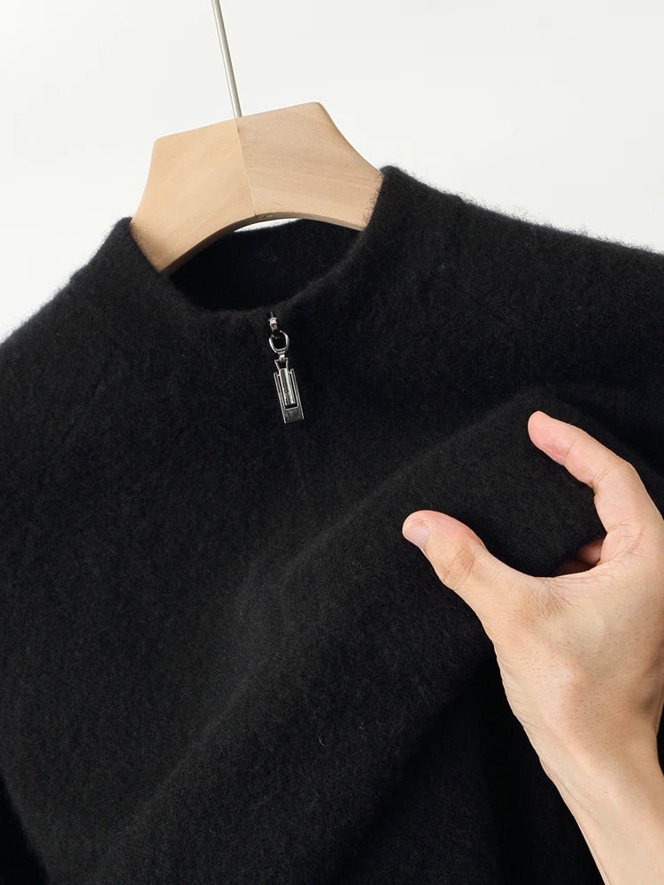 Autumn Winter Sweater Pullover 100% Merino Wool Sweater Men's