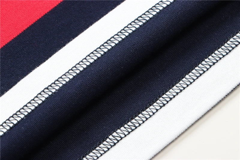 TACE&SHARK Brand Hot Sale Fashion Business Stripes Embroidery Long Sleeve Polo Shark Tops Men Autumn Half Zipper Slim Clothes