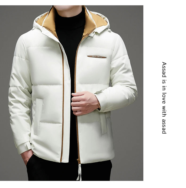 High End White Duck Down Casual Fashion Men Down Jacket Hooded Outerwear Winter Warm Designer Parkas Puffer Feather Coats