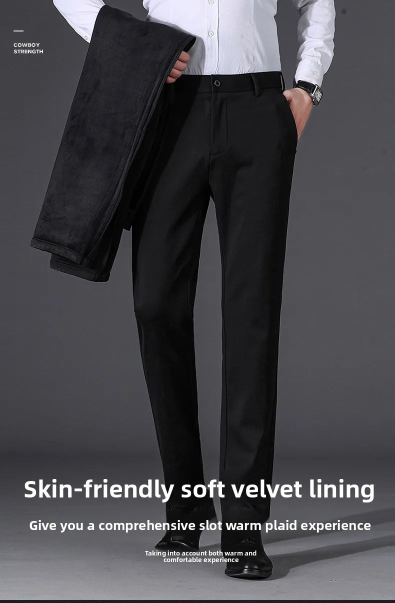 Top Grade Non-ironing New Brand Casual Korean Fashion Relax Fit Long Dress Pants Straight Business Trousers Mens Clothing 2026