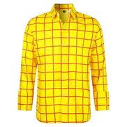 Yellow checkered shirt on a white background