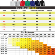 A size chart table showing measurements in centimeters for sizes S through 4XL, with columns for Length, Chest, Shoulder Breadth, and Sleeve. 