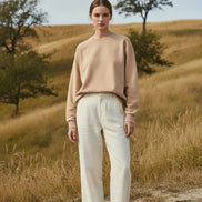 Beige sweatshirt on a white background