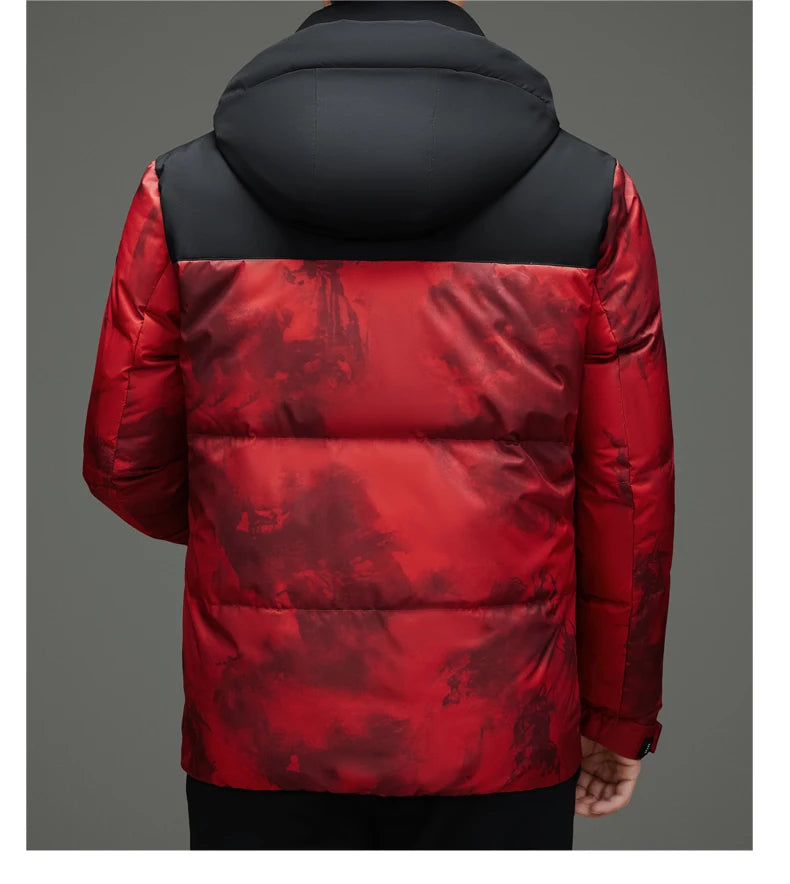 High End Winter Hooded Fashion Warm 85% Duck Down Filled Mens Jacket Casual Designer Feather Outerwear Windbreaker Puffer Coats