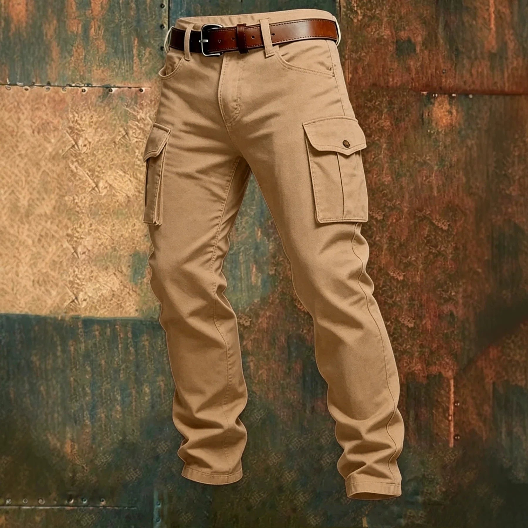 Wear Resistant Work Pant Man Multi-pocket Straight Cargo Trousers Outdoor Jogging Tactical Pants Spring Autumn Casual Trousers