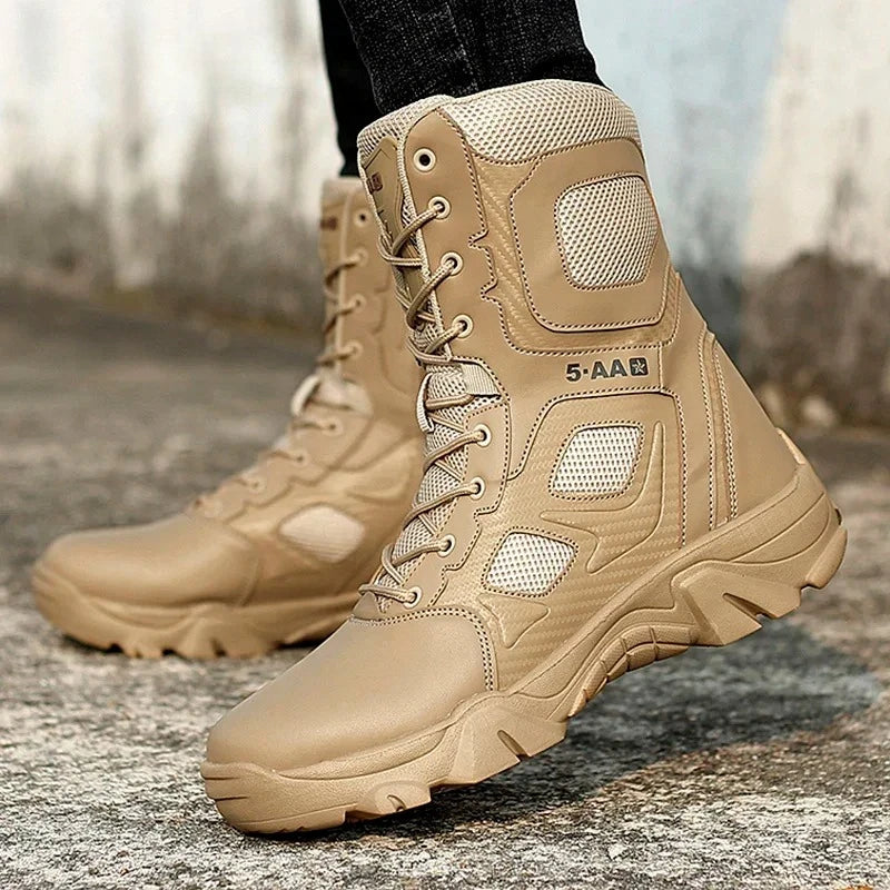 Men's Shoes Winter Men Combat Tactical Boots 2026 New Work Safety Shoes for Men Sneakers Fashion Waterproof Motorcycle Boots