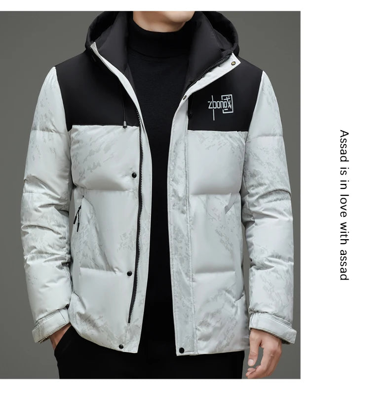 High End Winter Hooded Fashion Warm 85% Duck Down Filled Mens Jacket Casual Designer Feather Outerwear Windbreaker Puffer Coats
