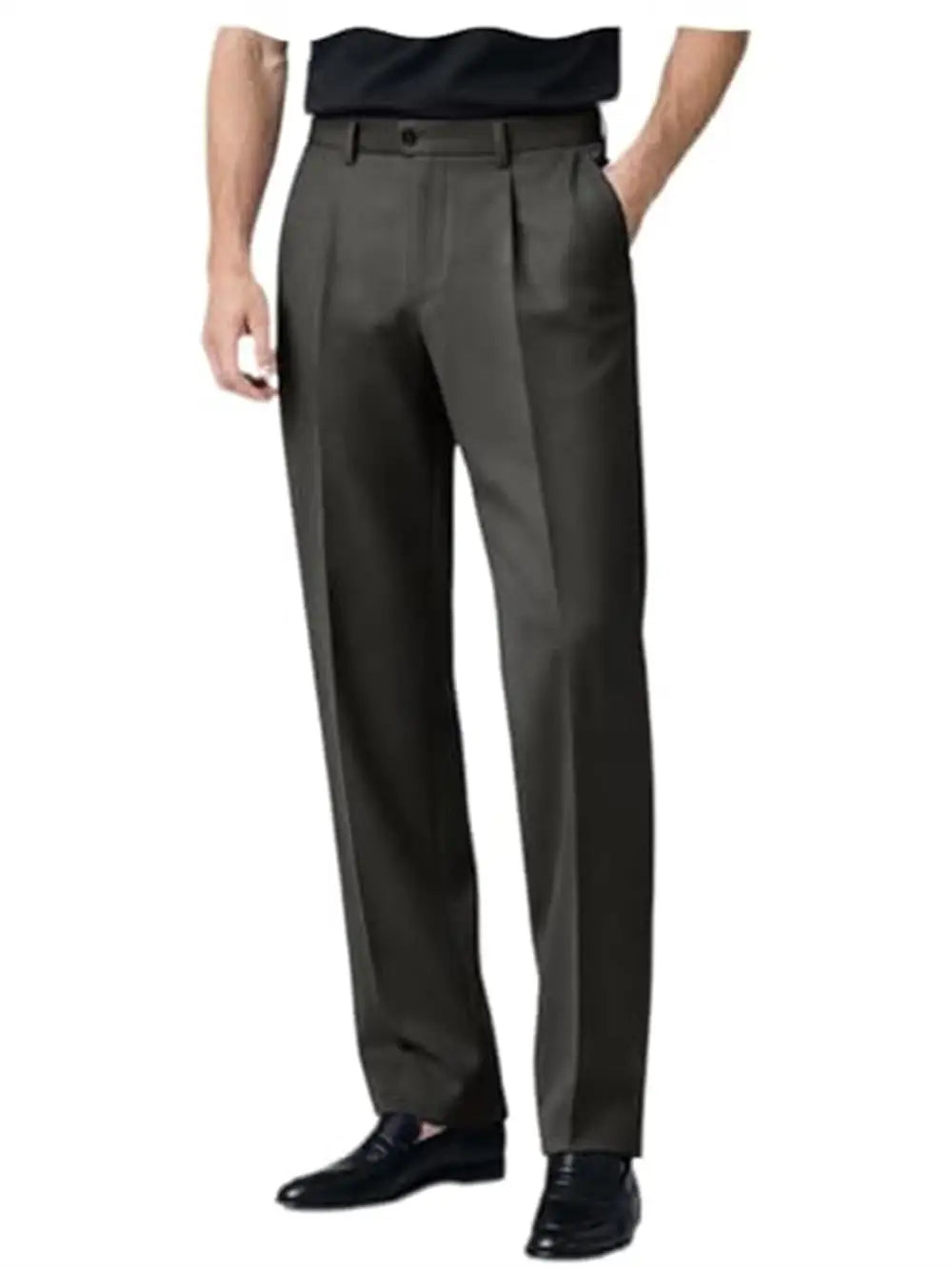 Men's Premium Pleated Wide-Leg Dress Pants Versatile Formal Casual Trousers Chinos Business Daily Office Banquet Wedding Summer