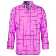 Pink checkered shirt on a white background