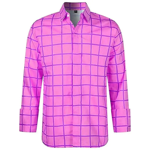 Pink checkered shirt on a white background