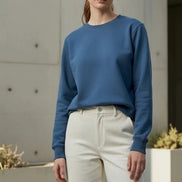 Blue sweatshirt on a white background