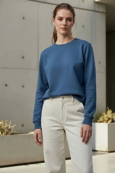 Blue sweatshirt on a white background