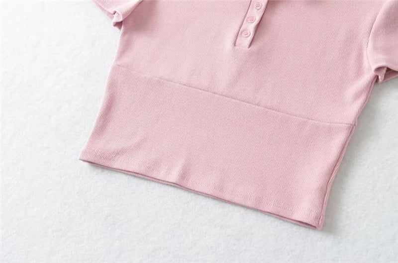 LUNDUNSHIJIA High Quality Plain Short T Shirt Women Cotton Elastic Basic Female T-shirt Slim POLO T-shirts For Women