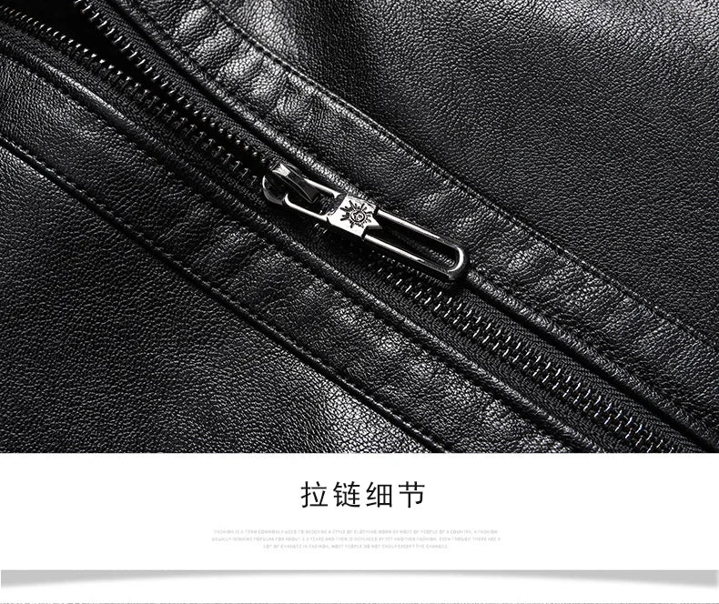 Add Fleece and Thickening Winter Dad Leather Jacket for Middle-aged Grandpa Fur Collar Middle-aged Men's Coat for Warmth