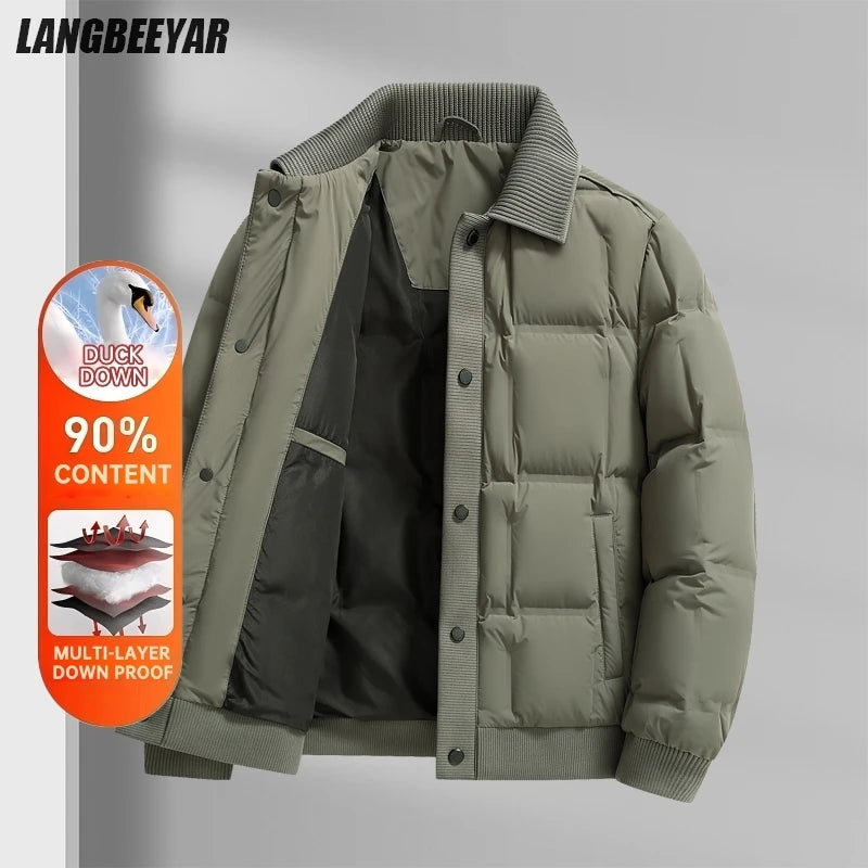 High End 95% Down Brand Casual Fashion Men Down Jacket Winter New Bomber Streetwear Windbreaker Puffer Light Feather Coats