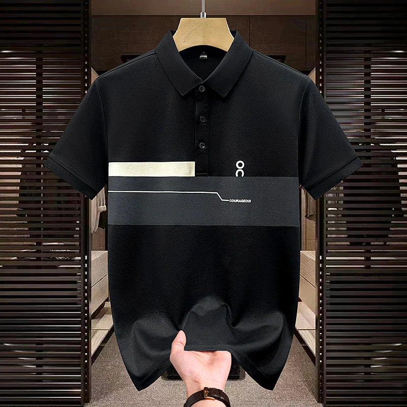 TFETTERS Brand Summer Fashion New Polo Shirt Men 2026 Short Sleeve Turn Down Collar Sport Male TShirt Comfortable Breathable