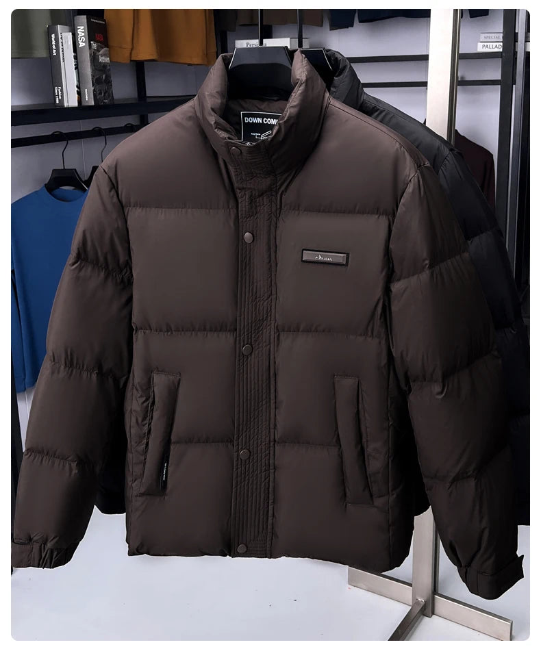High End Winter New Brand Fashion Warm 85% Duck Down Filled Mens Jacket Casual Designer Feather Windbreaker Puffer Coats