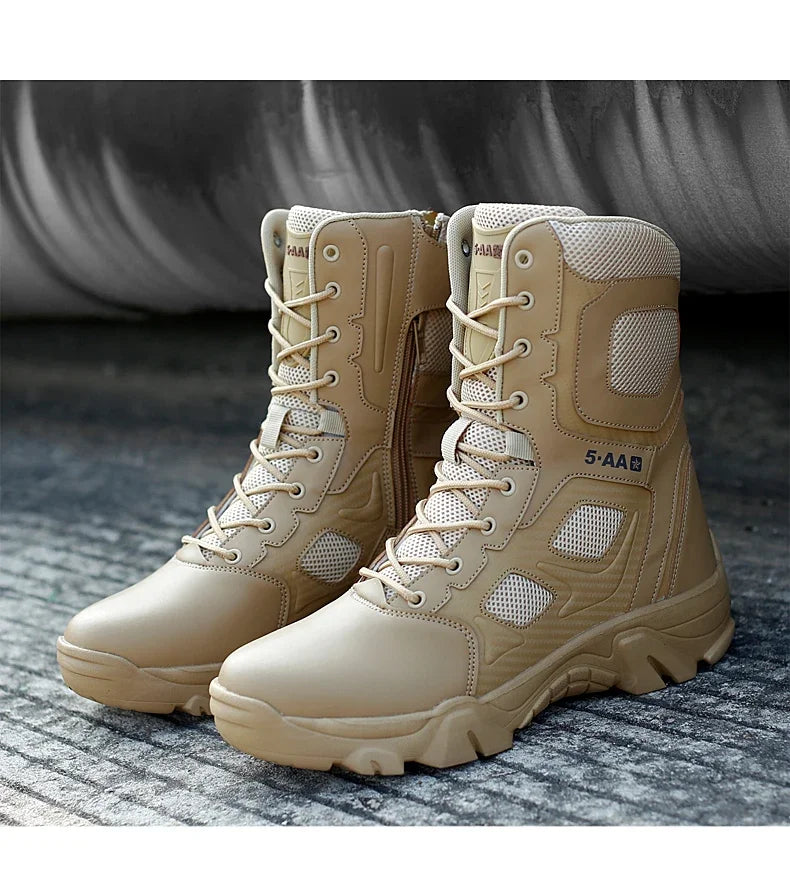 Men's Shoes Winter Men Combat Tactical Boots 2026 New Work Safety Shoes for Men Sneakers Fashion Waterproof Motorcycle Boots