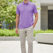 Purple polo shirt on a white background