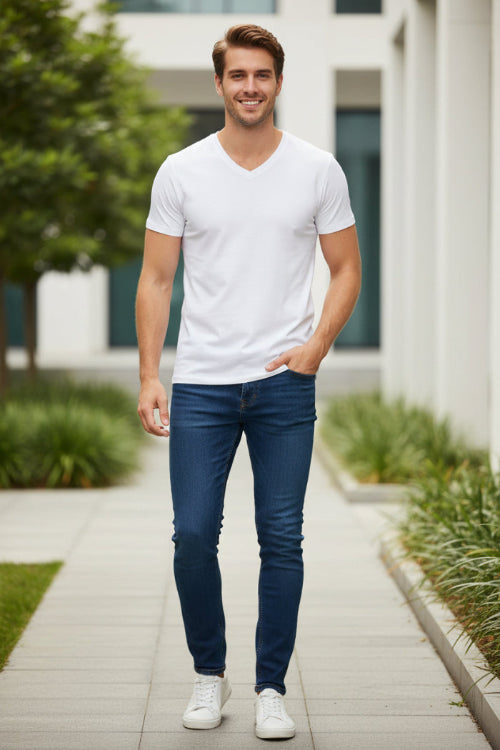 White t-shirt on a white background