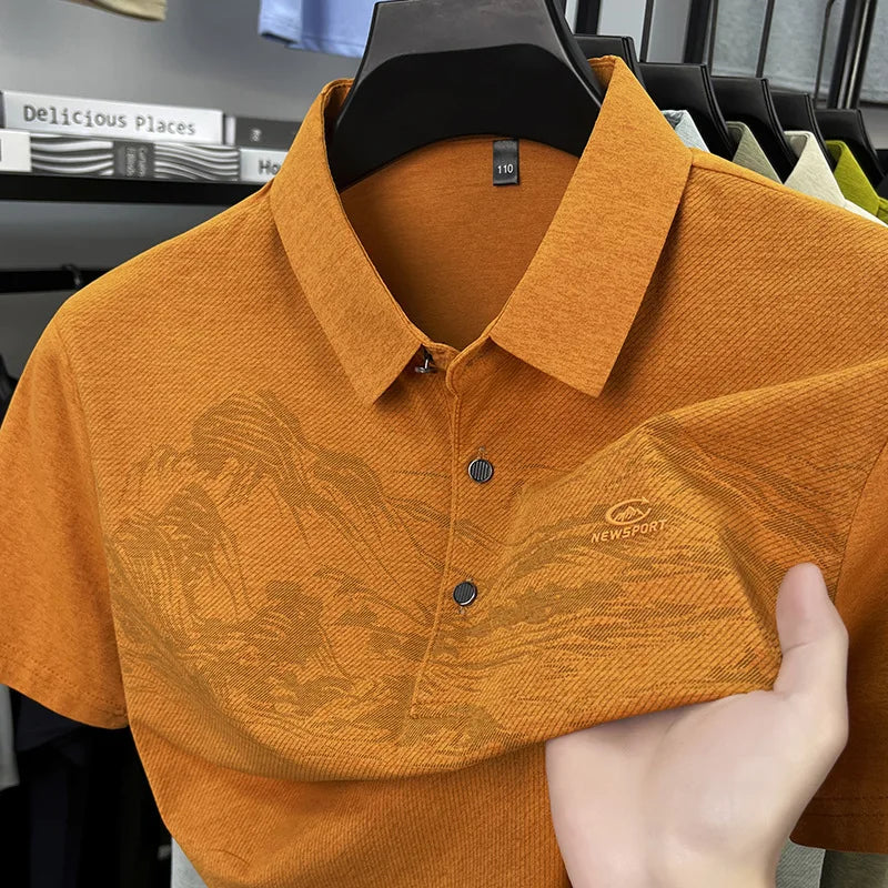 Summer New Print Comfortable Short Sleeve POLO Shirt Collar Fashion Casual T-shirt Cross-border Versatile Top