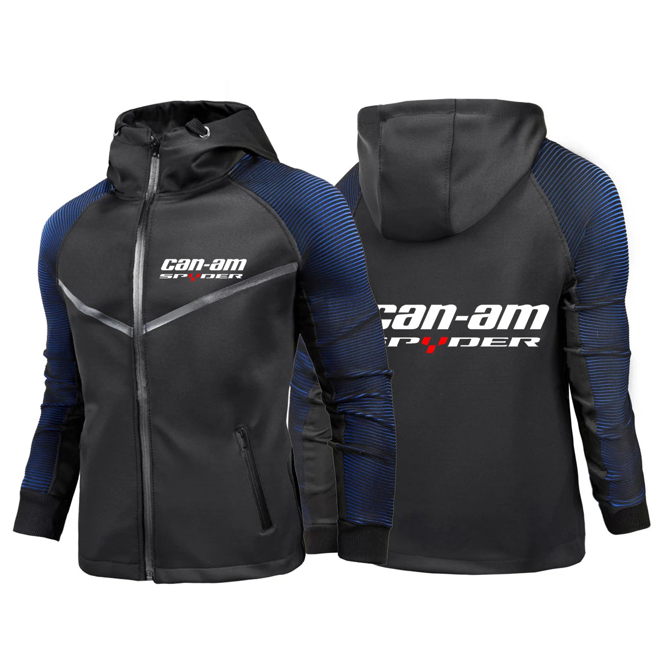 2024 Can Am Team Motorcycles Spring and Autumn Men Print Long Sleeve Casual Gradient Color Popular Slim Racing Suit Tops