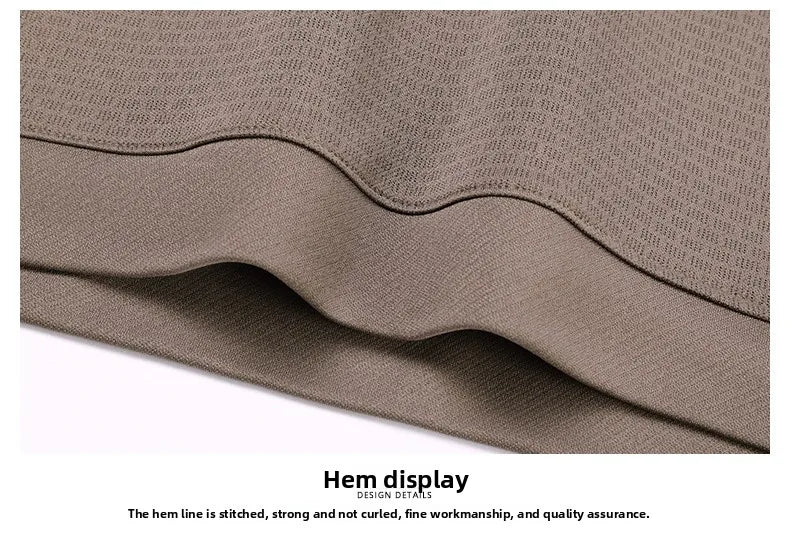 Luxury Wool Blend Fabric Men's Long Sleeve Polo  Classic