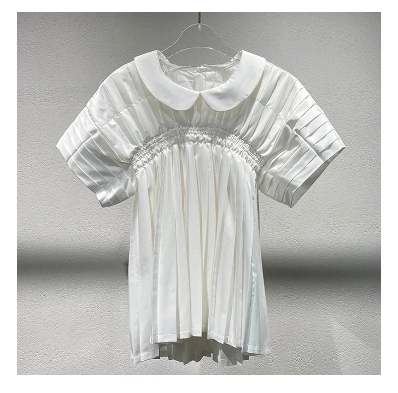 2025 Summer Doll Collar Sweet Girl Shirt Loose Short-Sleeved Top for Women polo shirt women