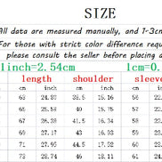 Women's faux leather jacket size chart for S–3XL showing chest, length, shoulder and sleeve measurements in centimeters and inches, plus reference weight in kilograms⠋